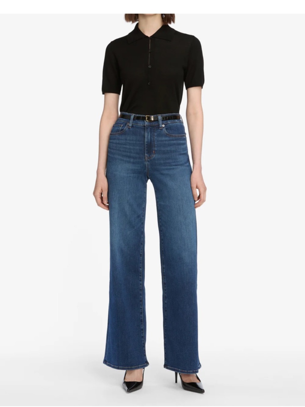 Frame: Le Slim Palazzo Dark Blue Denim Jeans | size 30
